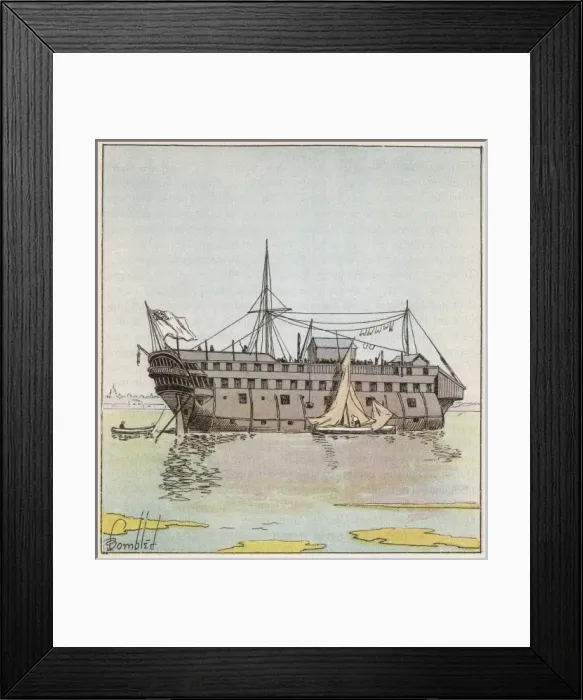 Framed Print : Prison Hulk  /  Portsmouth