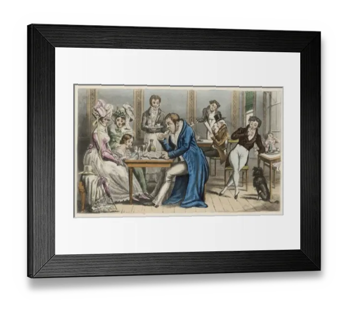 Framed Print : Social Scene / France / C19 Framed Print : Social Scene / France / C19