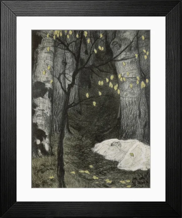 Framed Print : Child abandoned in the woods Framed Print : Child abandoned in the woods