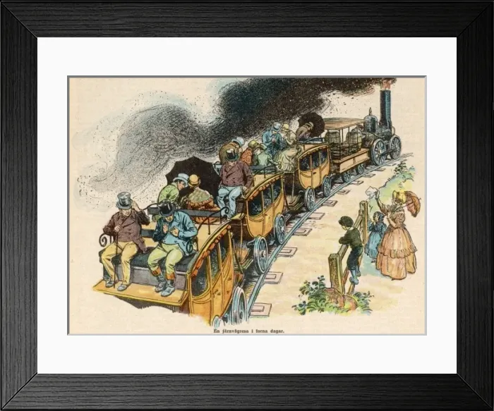 Framed Print : Rail Travel, 1820S Framed Print : Rail Travel, 1820S
