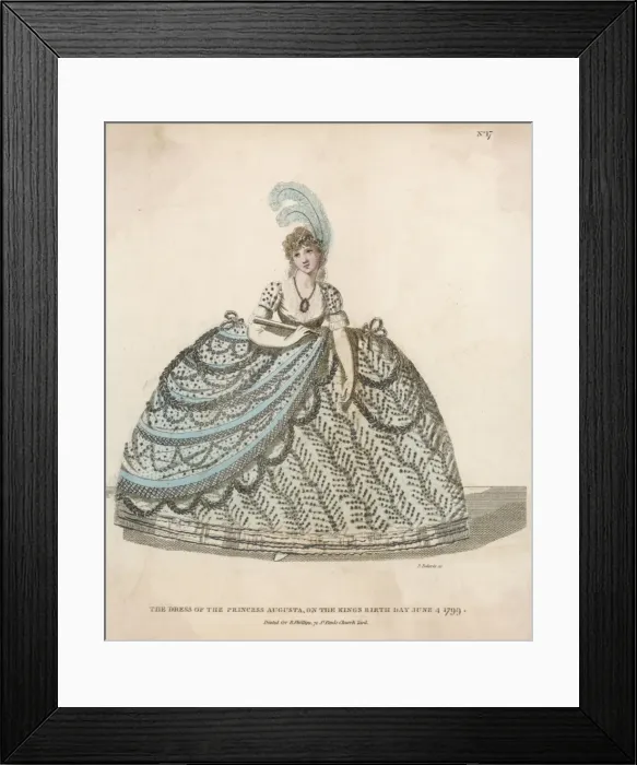 Framed Print : Court Dress 1799 Framed Print : Court Dress 1799
