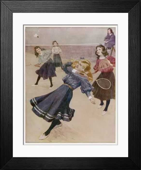Framed Print : Badminton / Girls Framed Print : Badminton / Girls