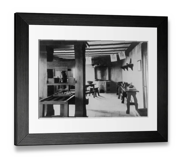 Framed Print : Gutenbergs Workshop Framed Print : Gutenbergs Workshop