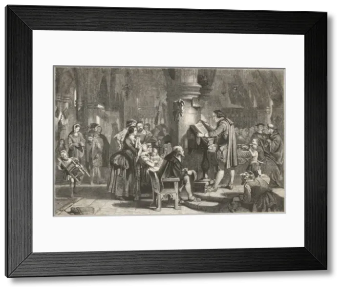 Framed Print : Bible Reading / St Pauls Framed Print : Bible Reading / St Pauls
