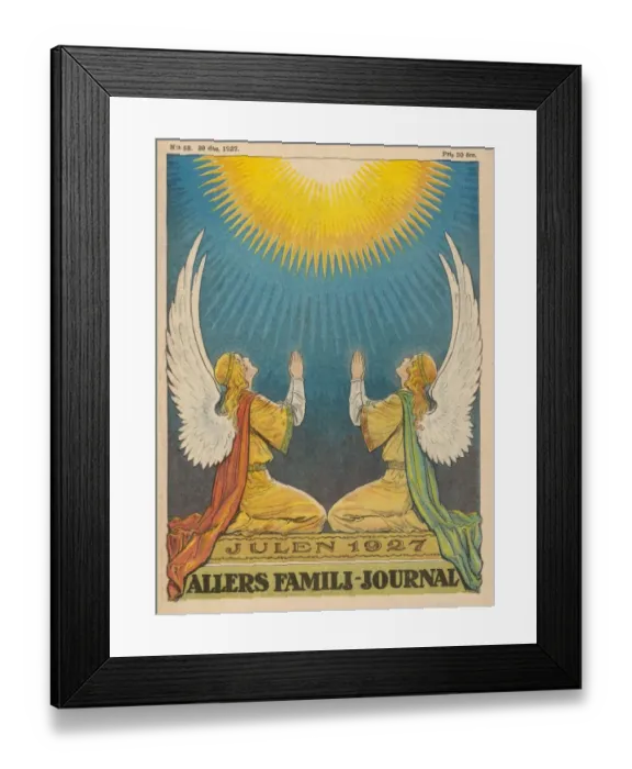 Framed Print : ANGELS. Two angels hail the Celestial Light Framed Print : ANGELS. Two angels hail the Celestial Light