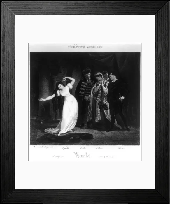 Framed Print : Shakespeare / Hamlet Framed Print : Shakespeare / Hamlet
