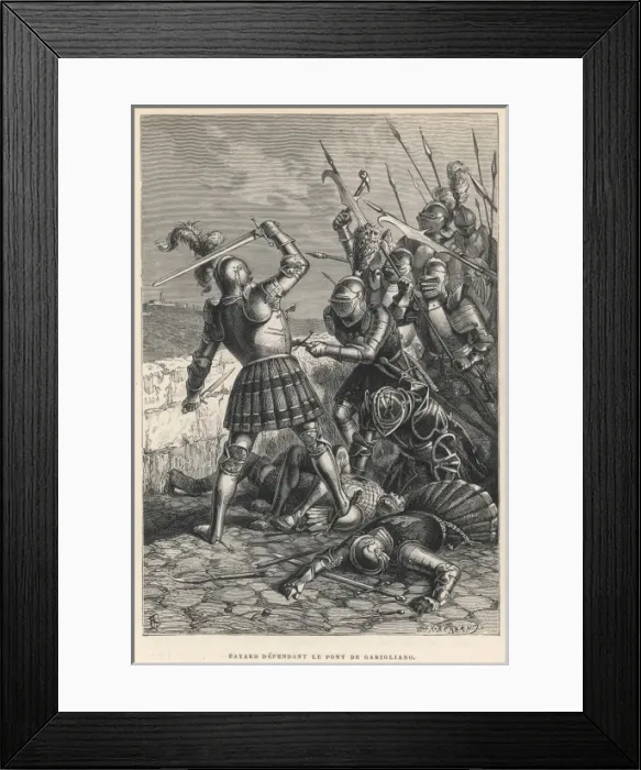Framed Print : Bayard fighting in Italy Framed Print : Bayard fighting in Italy