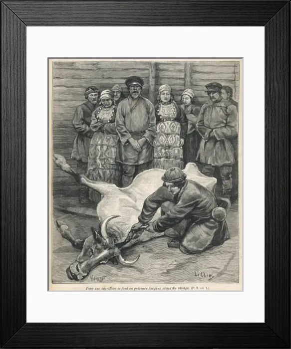 Framed Print : Customs / Sacrifice / Animal Framed Print : Customs / Sacrifice / Animal