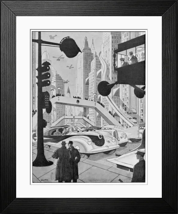 Framed Print : Future Street Scene Framed Print : Future Street Scene