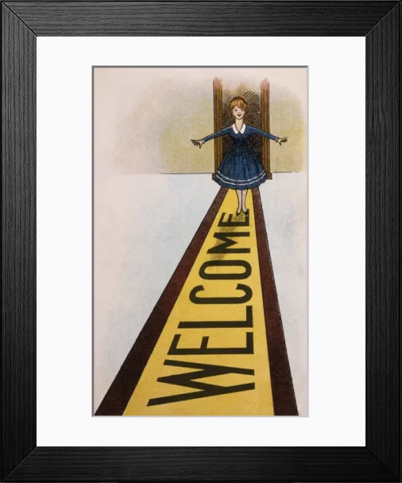 Framed Print : Girl / Long Welcome Mat Framed Print : Girl / Long Welcome Mat