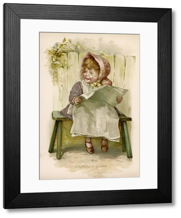 Framed Print : Girl Wears Glasses Framed Print : Girl Wears Glasses