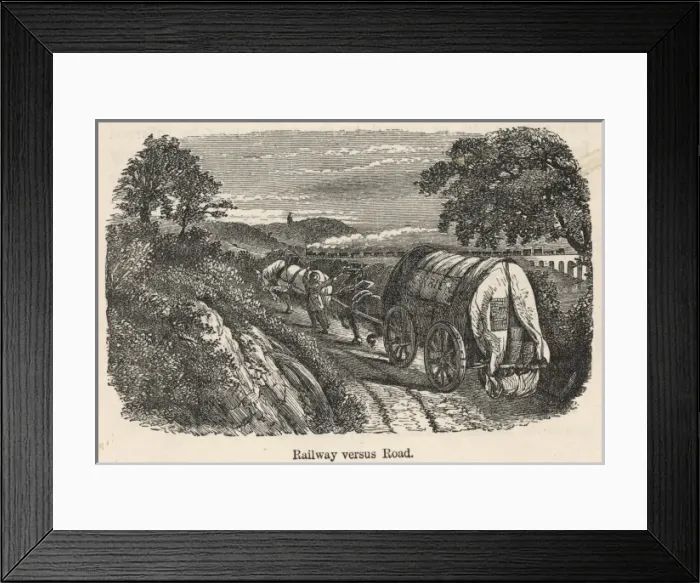 Framed Print : Railway Versus Road