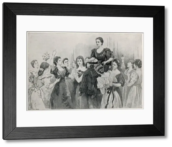 Framed Print : Lady Wrangler June 1894 Framed Print : Lady Wrangler June 1894