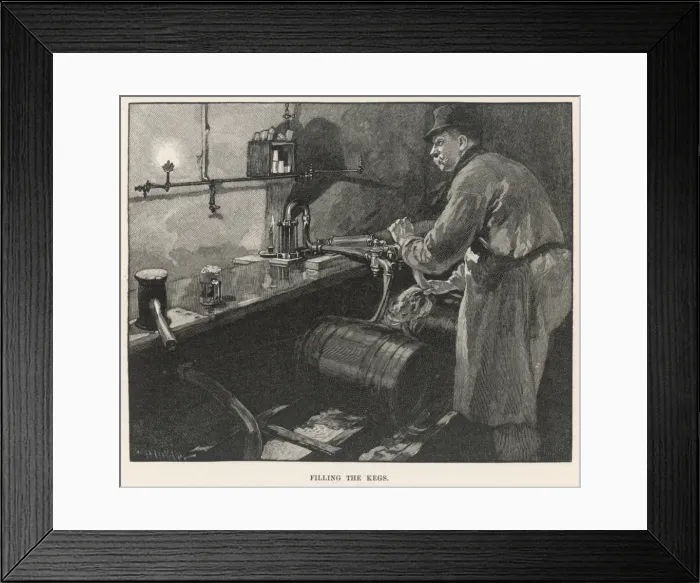Framed Print : Brewery Filling Kegs Framed Print : Brewery Filling Kegs