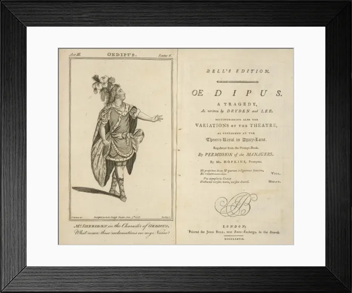 Framed Print : Theatre / Plays / Dryden Framed Print : Theatre / Plays / Dryden