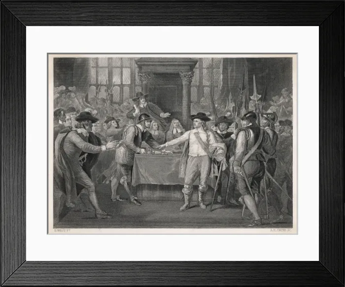 Framed Print : Cromwell / Parliament / 1653 Framed Print : Cromwell / Parliament / 1653