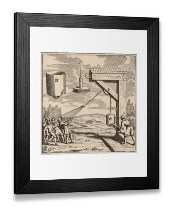 Framed Print : Science / Guericke Framed Print : Science / Guericke