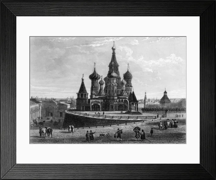 Framed Print : Moscow / Red Square 1855 Framed Print : Moscow / Red Square 1855