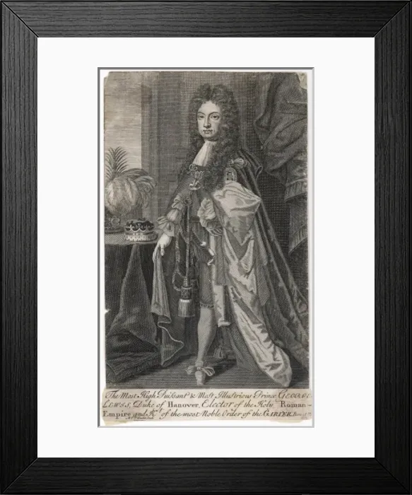 Framed Print : George I / Van Der Gucht Framed Print : George I / Van Der Gucht