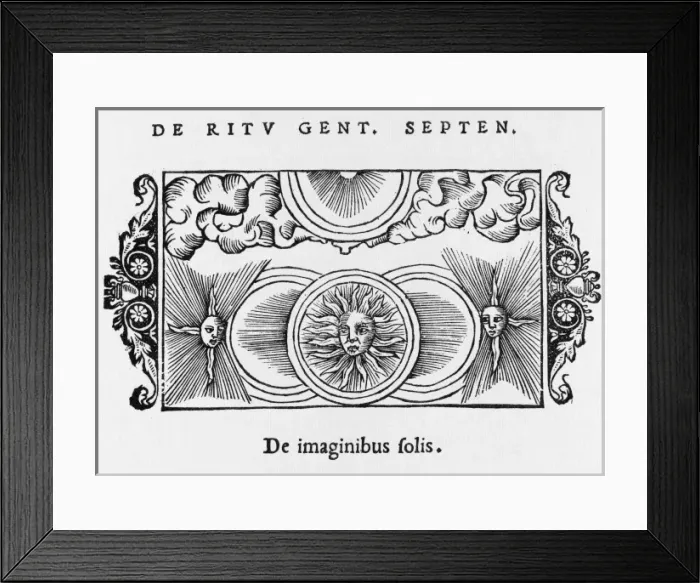 Framed Print : Sun / Olaus Magnus / 1555 Framed Print : Sun / Olaus Magnus / 1555