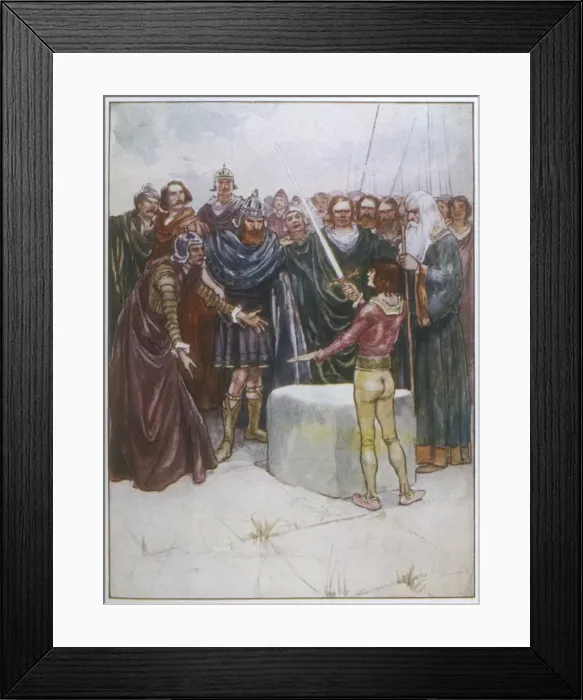 Framed Print : Arthur Draws Sword Framed Print : Arthur Draws Sword
