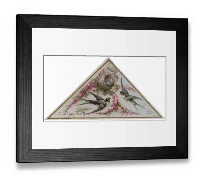 Framed Print : Swallows on Card Framed Print : Swallows on Card