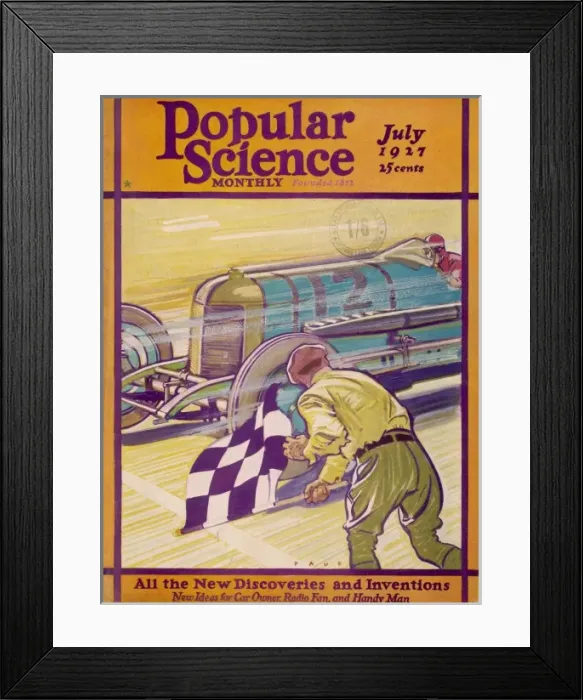 Framed Print : Motor Race / Pop Sci / 1927 Framed Print : Motor Race / Pop Sci / 1927