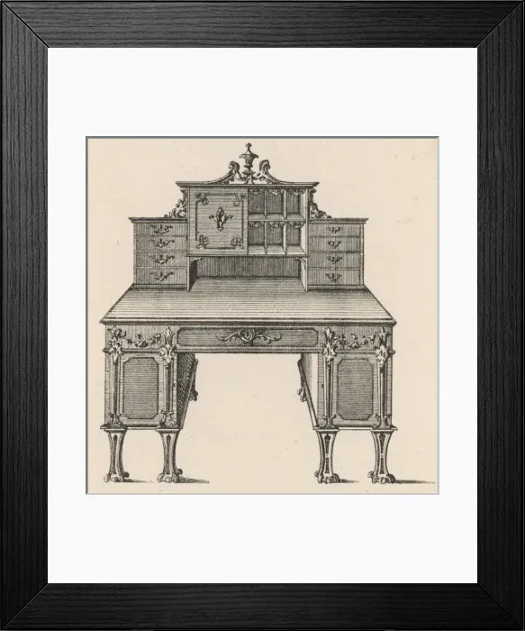 Framed Print : Chippendale Bureau Framed Print : Chippendale Bureau