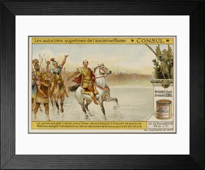 Framed Print : Caesar Crosses Rubicon Framed Print : Caesar Crosses Rubicon