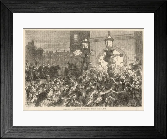 Framed Print : Bread Riot / London / 1815 Framed Print : Bread Riot / London / 1815