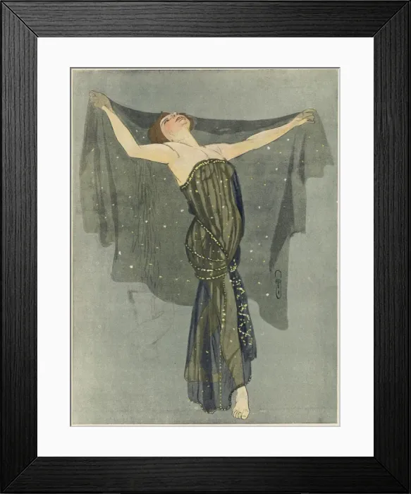 Framed Print : Loie Fuller / Rire 1904 Framed Print : Loie Fuller / Rire 1904