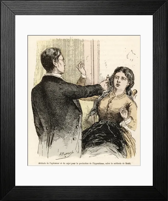 Framed Print : HYPNOSIS. BRAIDs method - using a shiny object to induce the hypnotic trance Framed Print : HYPNOSIS. BRAIDs method - using a shiny object to induce the hypnotic trance