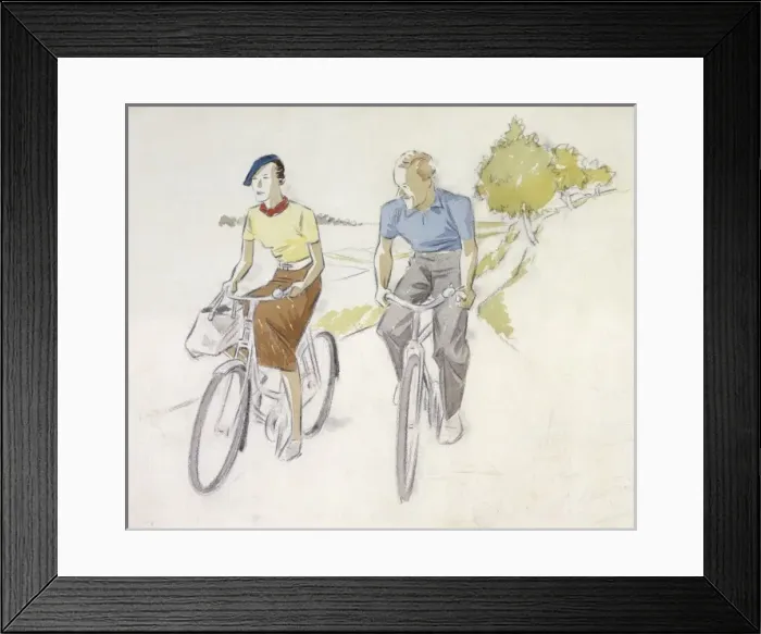 Framed Print : Cycling Couple / 167 Framed Print : Cycling Couple / 167
