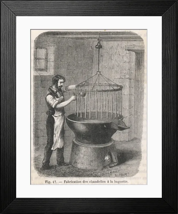 Framed Print : Candlemaking / 19Thcentury Framed Print : Candlemaking / 19Thcentury