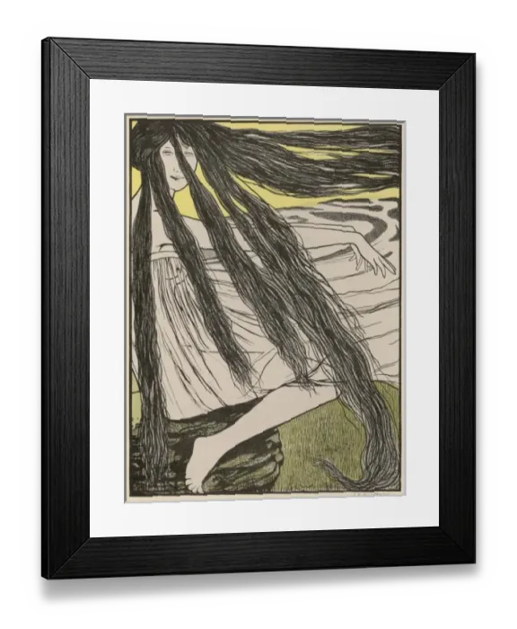 Framed Print : Hair / Long / Evening 1897 Framed Print : Hair / Long / Evening 1897