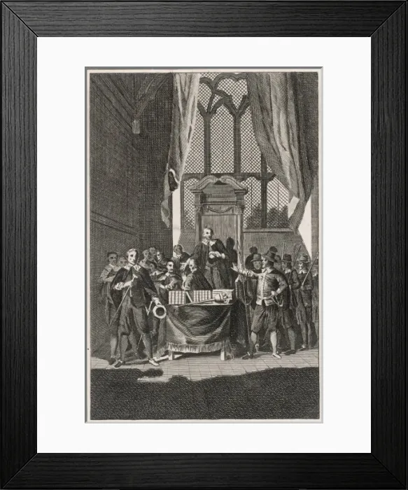 Framed Print : Cromwell / Parliament / 1653 Framed Print : Cromwell / Parliament / 1653