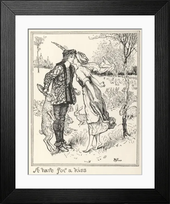 Framed Print : Jesper the Hare Herder Framed Print : Jesper the Hare Herder