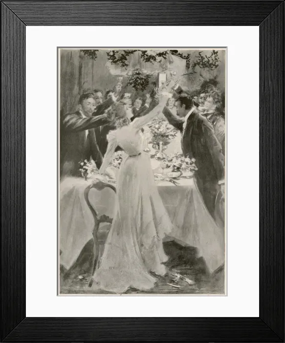 Framed Print : Festive Toast / Iln / 1899 Framed Print : Festive Toast / Iln / 1899
