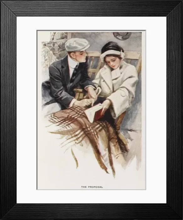 Framed Print : Proposal on Shipboard Framed Print : Proposal on Shipboard