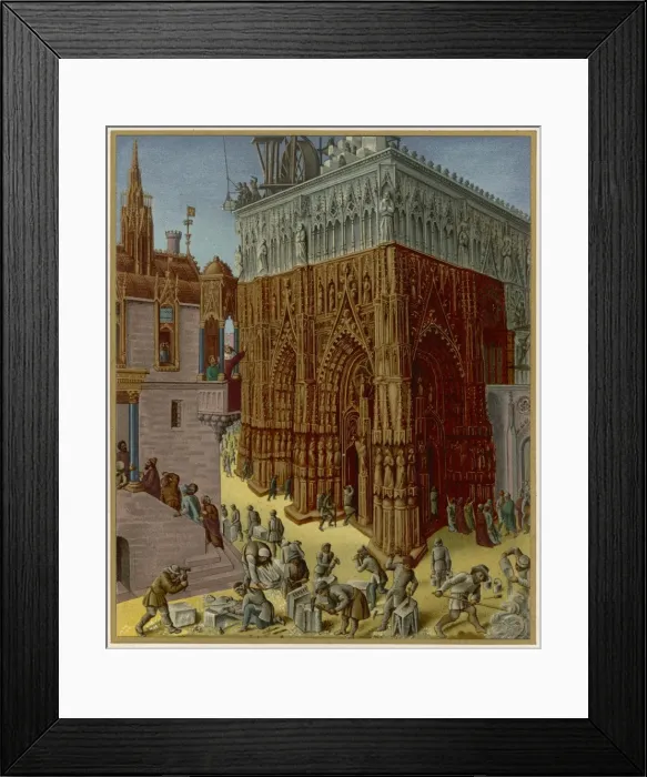 Framed Print : Solomon Builds Temple Framed Print : Solomon Builds Temple