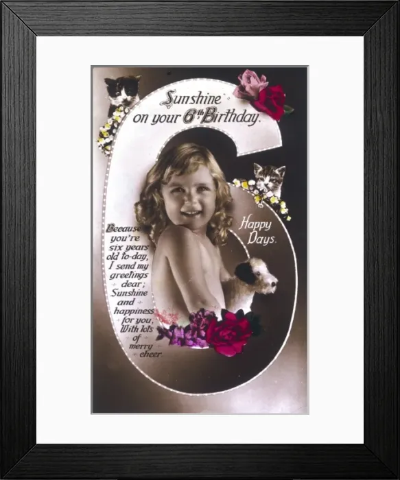 Framed Print : Girl / Birthday Photo 1936 Framed Print : Girl / Birthday Photo 1936