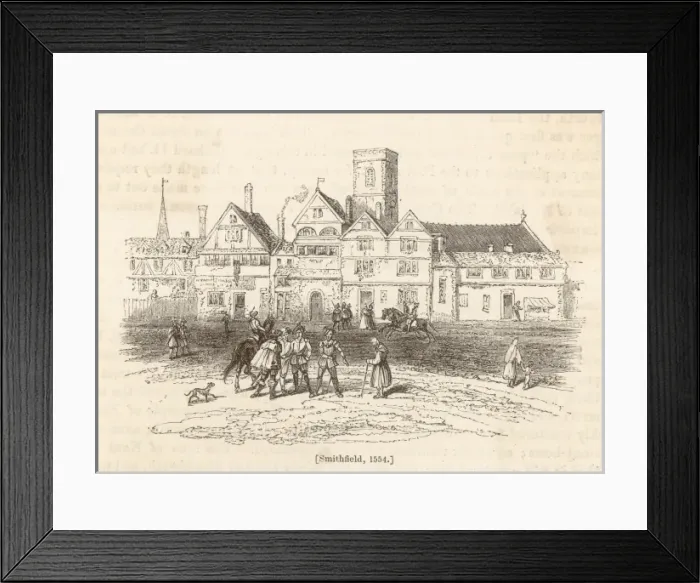 Framed Print : 16th C Smithfield Street Framed Print : 16th C Smithfield Street