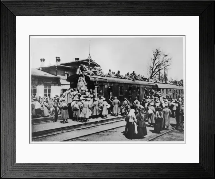 Framed Print : Troops Boarding Train Framed Print : Troops Boarding Train