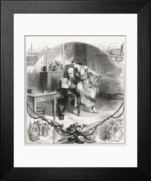 Framed Print : Censored Writer 1866 Framed Print : Censored Writer 1866