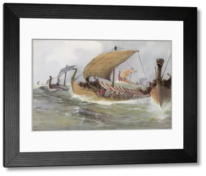 Framed Print : Viking Ships Framed Print : Viking Ships