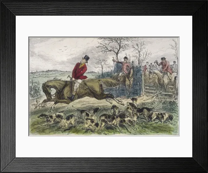 Framed Print : Foxhunting (Leech) Framed Print : Foxhunting (Leech)