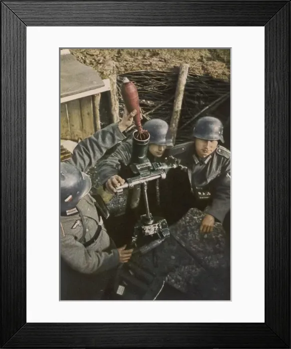 Framed Print : German Mortar Team Framed Print : German Mortar Team
