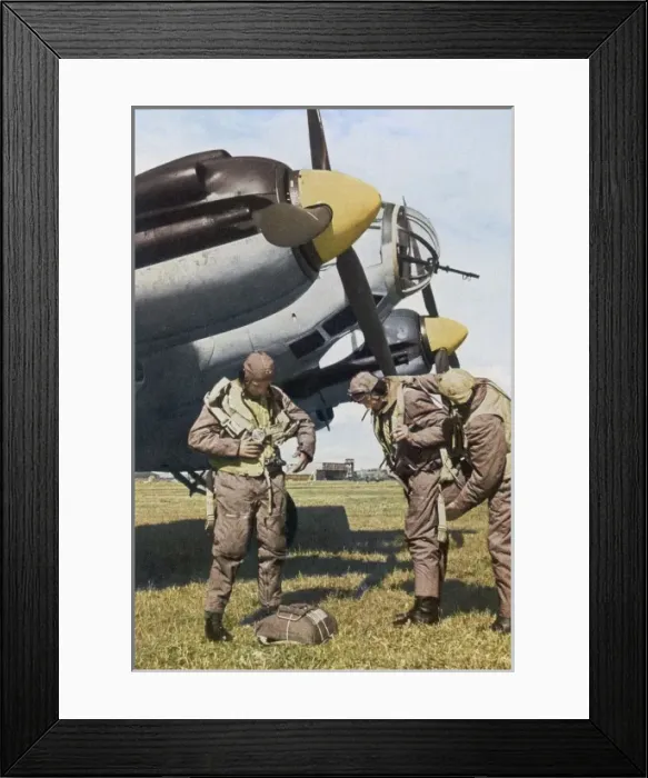 Framed Print : German Airmen Prepare Framed Print : German Airmen Prepare