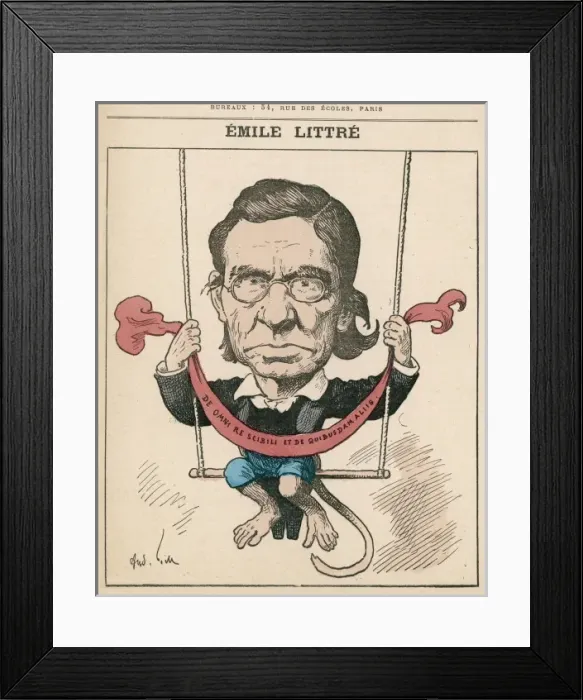 Framed Print : Emile Littre (Gill) Framed Print : Emile Littre (Gill)