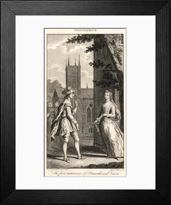Framed Print : Petrarch Meets Laura Framed Print : Petrarch Meets Laura